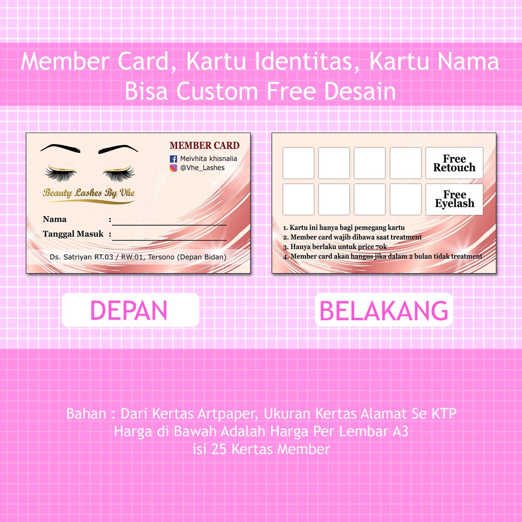 Detail Contoh Kartu Member Olshop Nomer 4