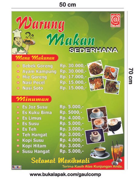 Detail Contoh Kartu Menu Nomer 55