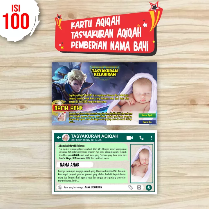 Detail Contoh Kartu Nama Buat Syukuran Bayi Nomer 34