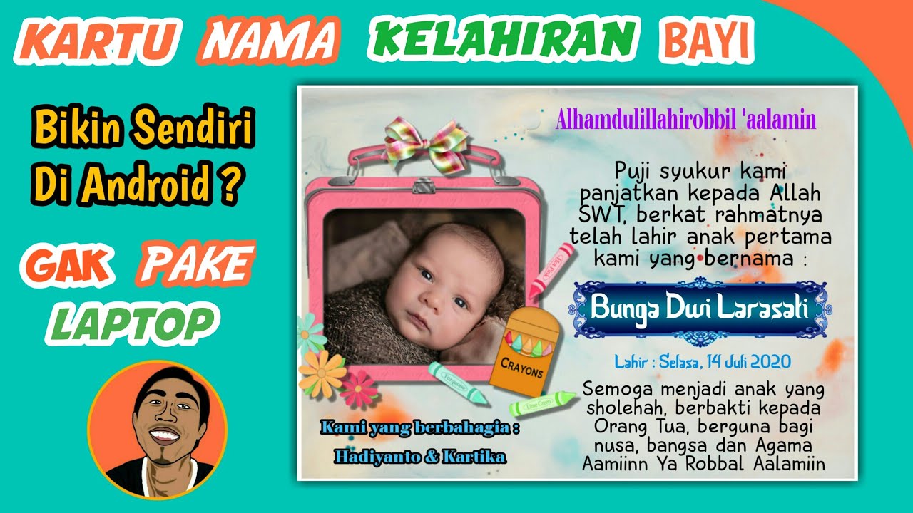 Detail Contoh Kartu Nama Buat Syukuran Bayi Nomer 5