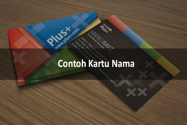 Detail Contoh Kartu Nama Keren Nomer 41