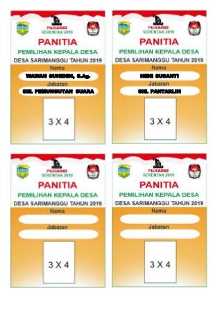 Detail Contoh Kartu Panitia Nomer 57