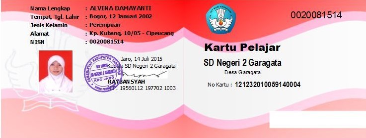 Detail Contoh Kartu Pelajar Nomer 54