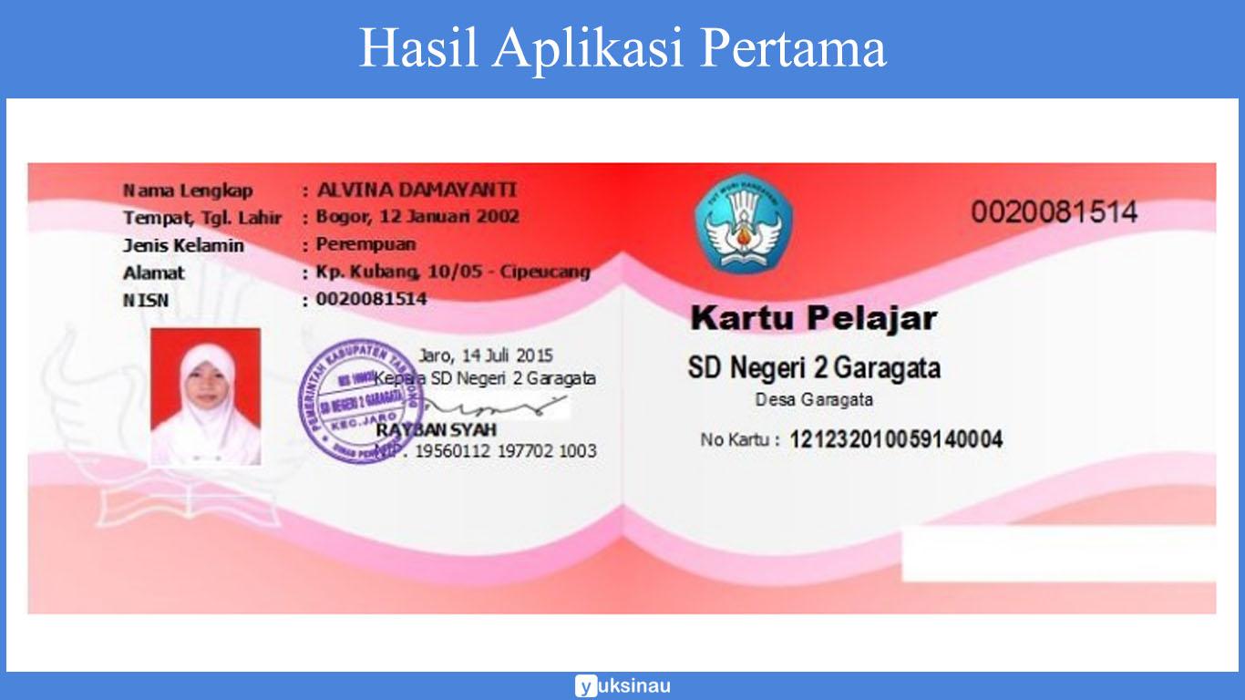 Contoh Kartu Pelajar Sd - KibrisPDR