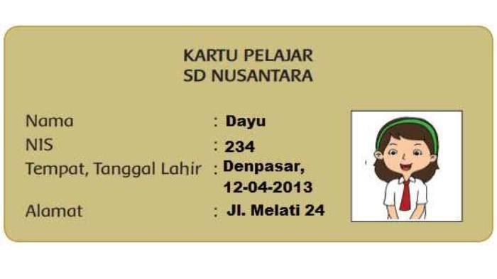 Detail Contoh Kartu Pelajar Sd Nomer 11