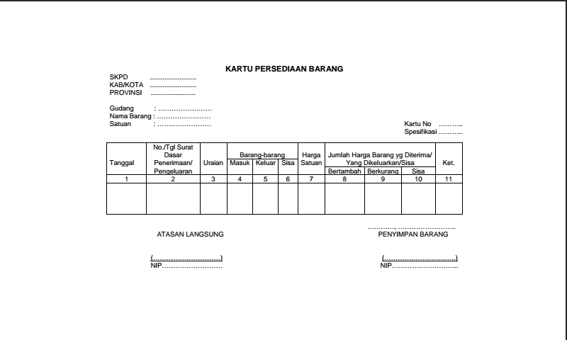 Detail Contoh Kartu Penerimaan Barang Nomer 18