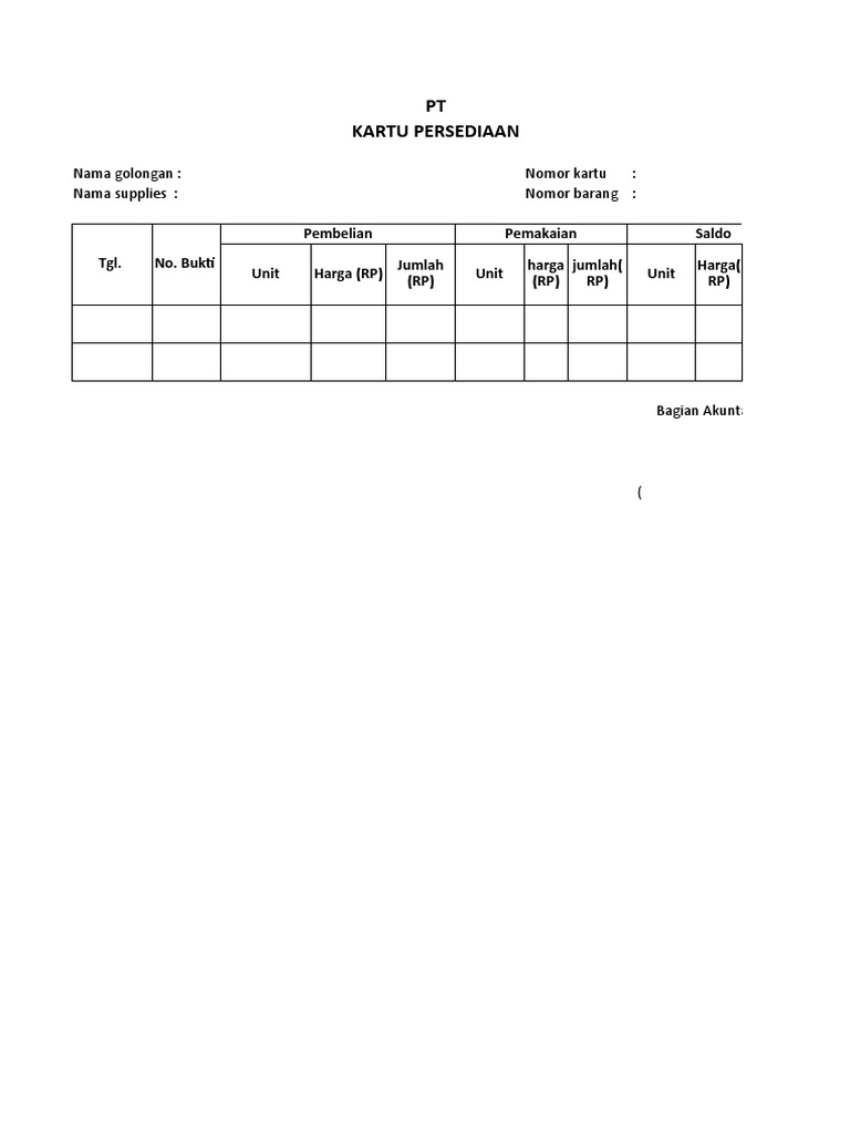 Detail Contoh Kartu Penerimaan Barang Nomer 3