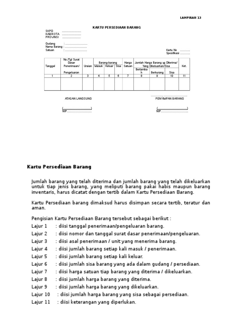 Detail Contoh Kartu Penerimaan Barang Nomer 28