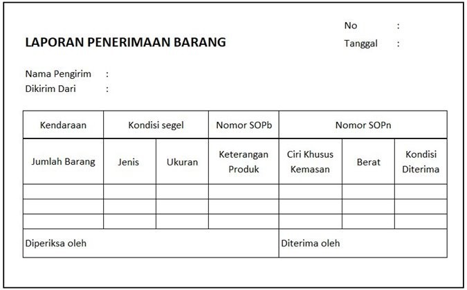 Detail Contoh Kartu Penerimaan Barang Nomer 49