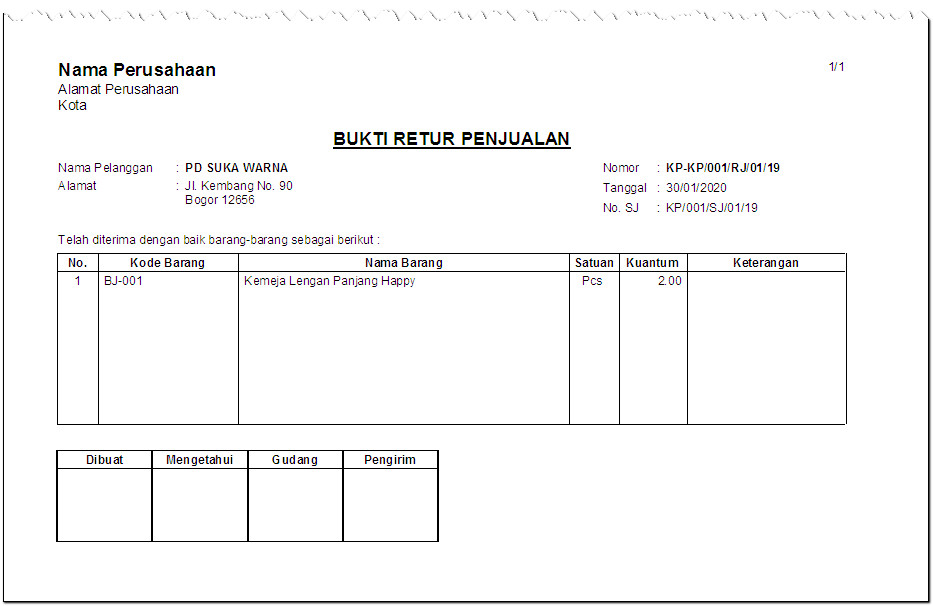 Contoh Form Retur Barang White Label Buku Form Pengembalian Barang Hot Sex Picture 7899