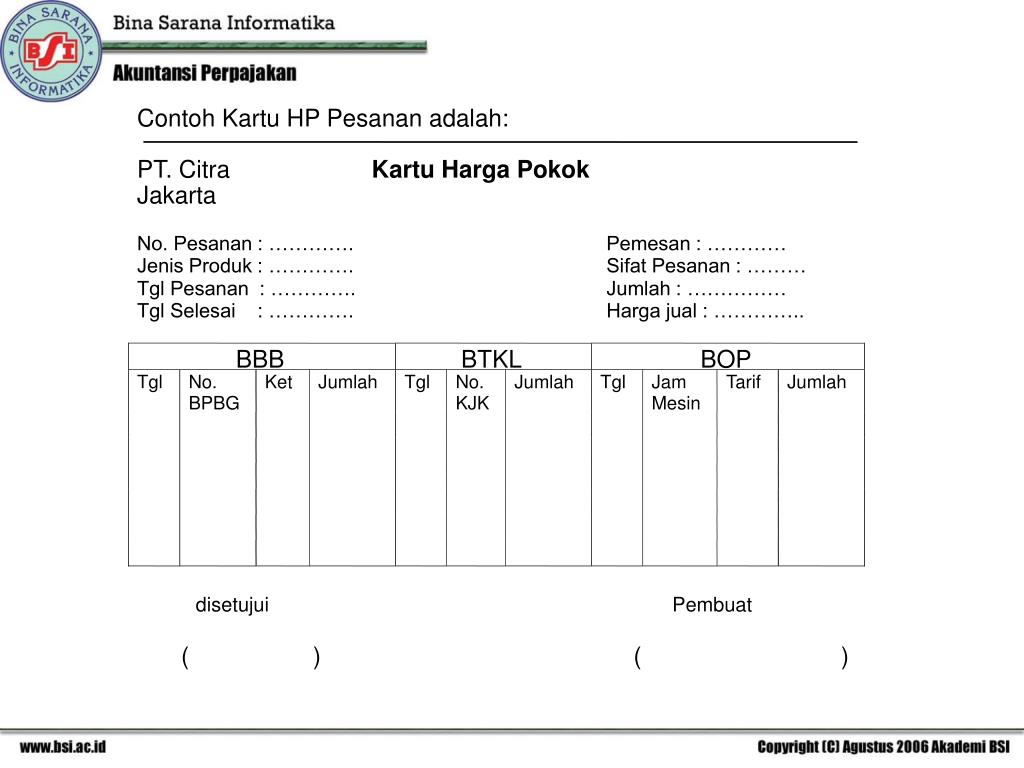 Detail Contoh Kartu Pesanan Nomer 15