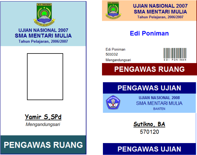 Detail Contoh Kartu Peserta Ujian Nomer 23