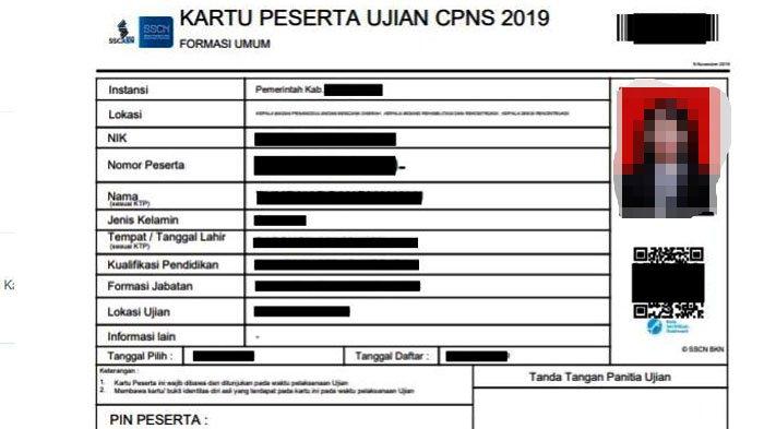 Detail Contoh Kartu Peserta Ujian Nomer 41