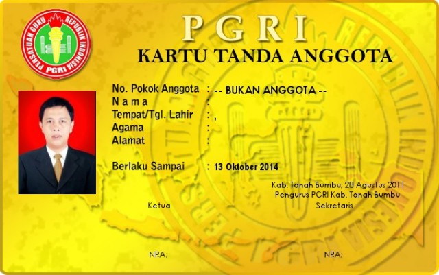 Detail Contoh Kartu Pgri Nomer 13