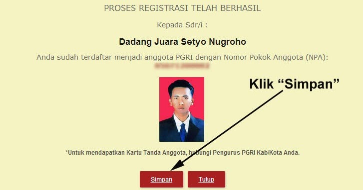 Detail Contoh Kartu Pgri Nomer 19