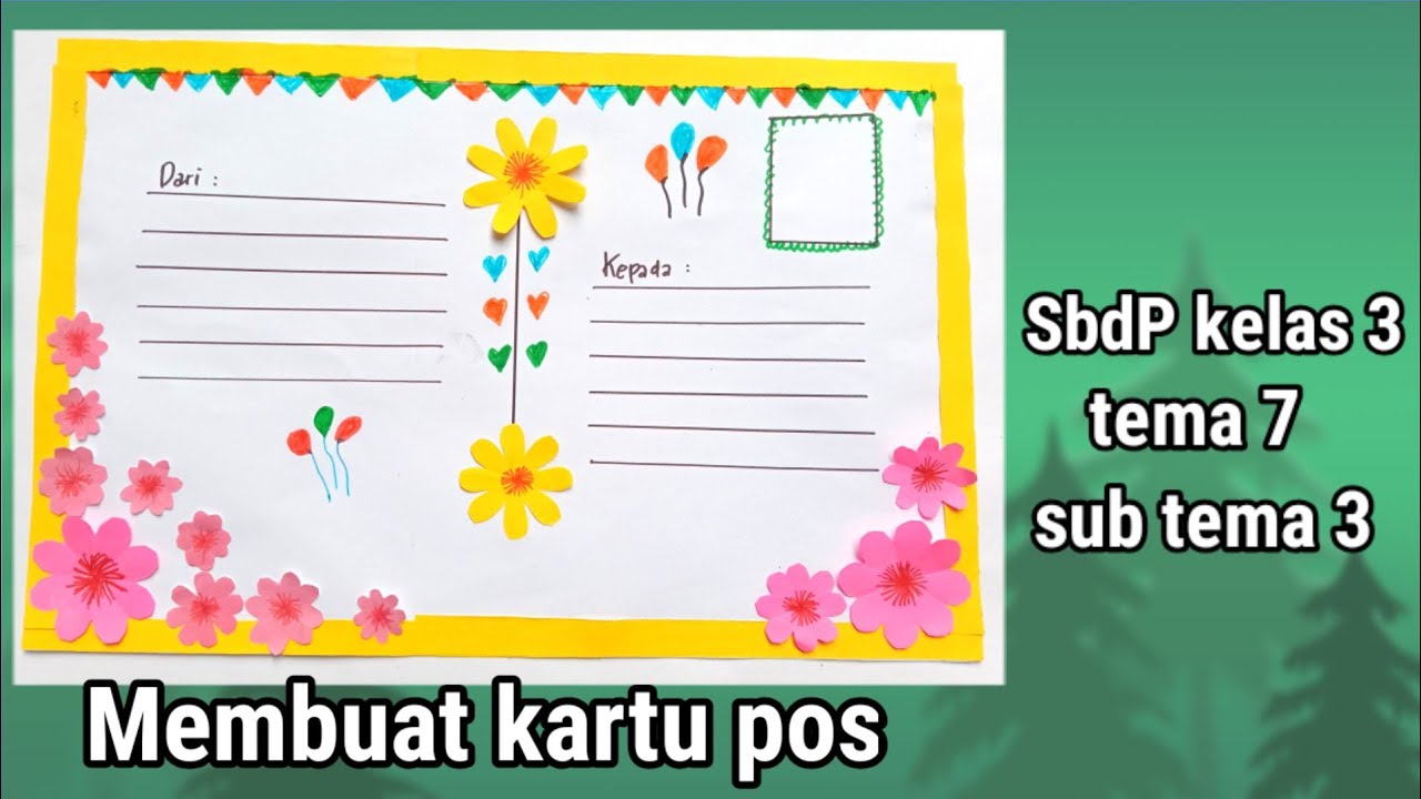 Contoh Kartu Pos Anak Sd - KibrisPDR