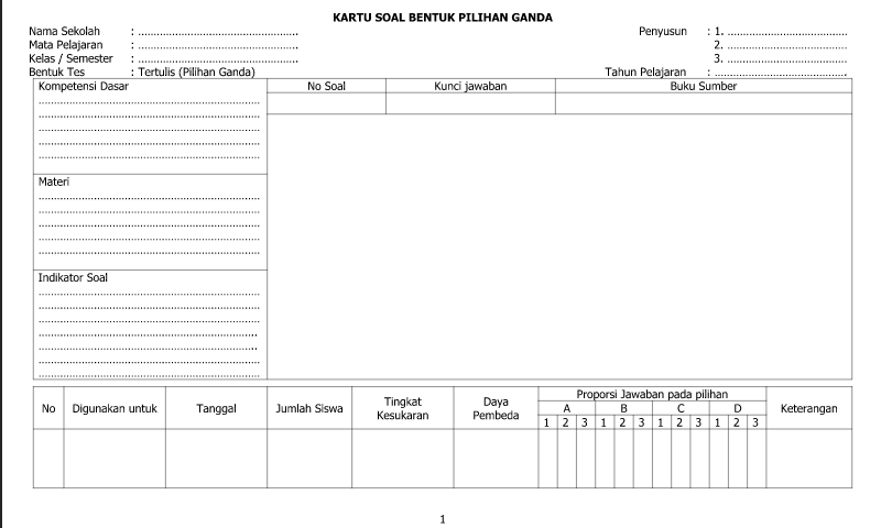 Detail Contoh Kartu Soal Nomer 28