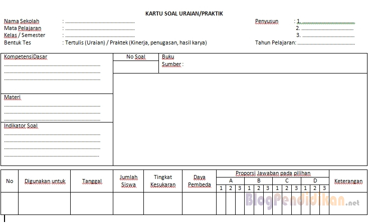 Detail Contoh Kartu Soal Nomer 39