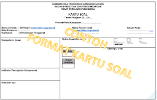 Detail Contoh Kartu Soal Nomer 7