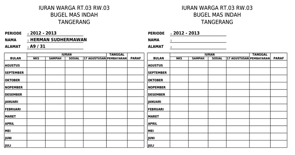 Detail Contoh Kartu Spp Nomer 46