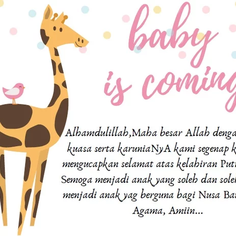 Detail Contoh Kartu Ucapan Kelahiran Bayi Nomer 10