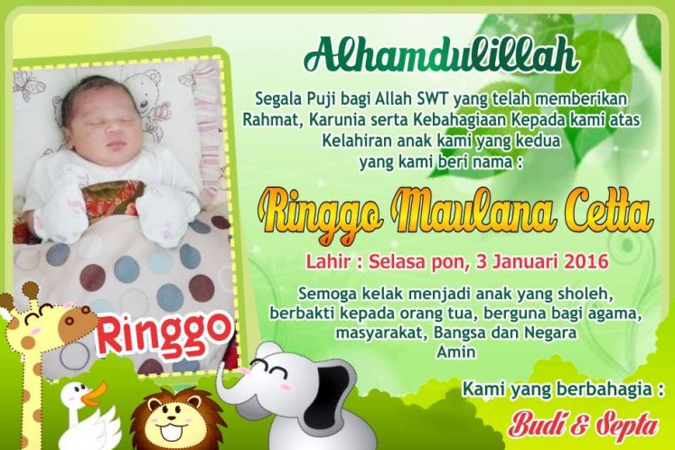 Detail Contoh Kartu Ucapan Kelahiran Bayi Dengan Microsoft Word Nomer 6