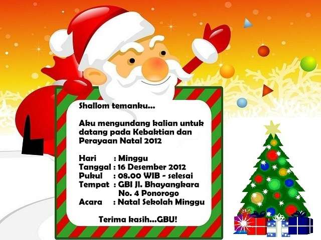 Download Contoh Kartu Undangan Natal Nomer 8