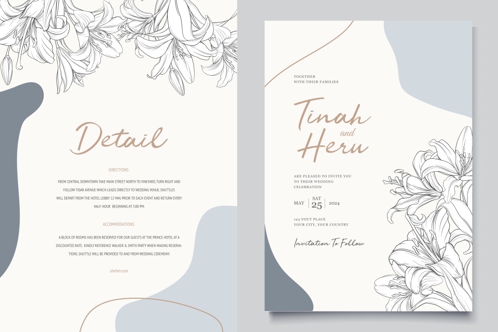 Detail Contoh Kartu Undangan Nikah Nomer 19