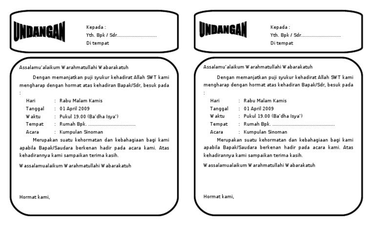 Detail Contoh Kartu Undangan Sidi Nomer 13