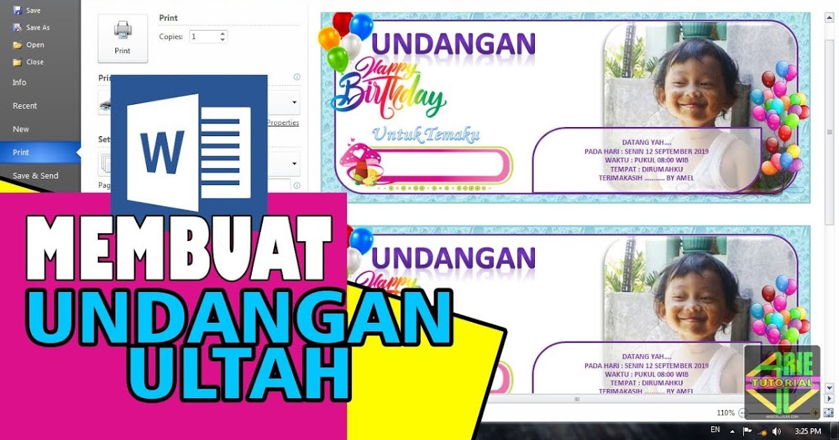 Detail Contoh Kartu Undangan Ulang Tahun Anak Nomer 27