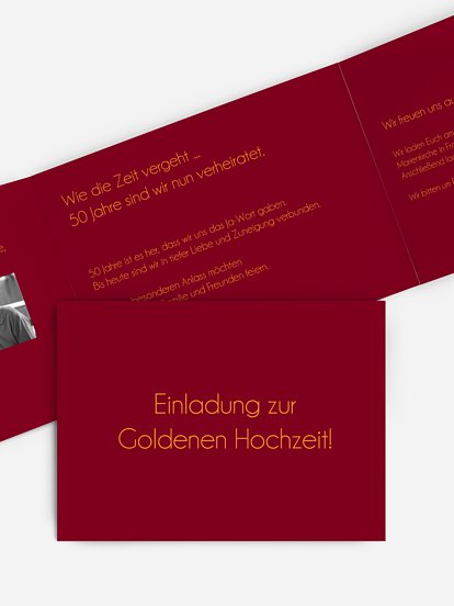 Detail Goldene Hochzeit Karte Ausdrucken Nomer 3