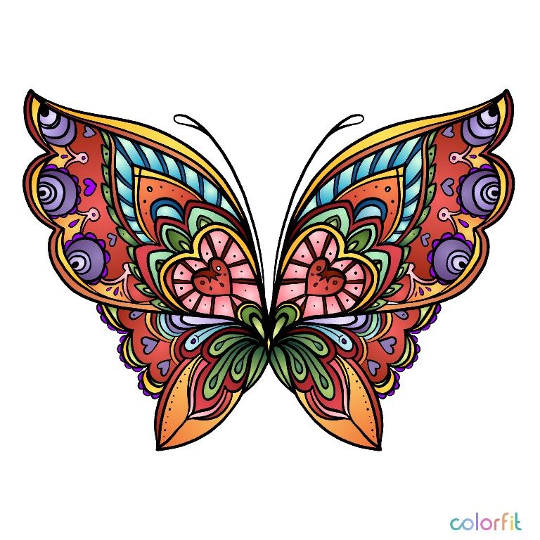 Detail Schmetterling Tattoo Mandala Nomer 3