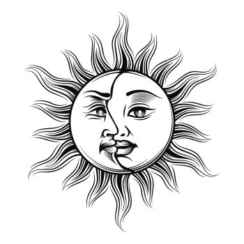 Detail Sun And Moon Face Drawing Nomer 12