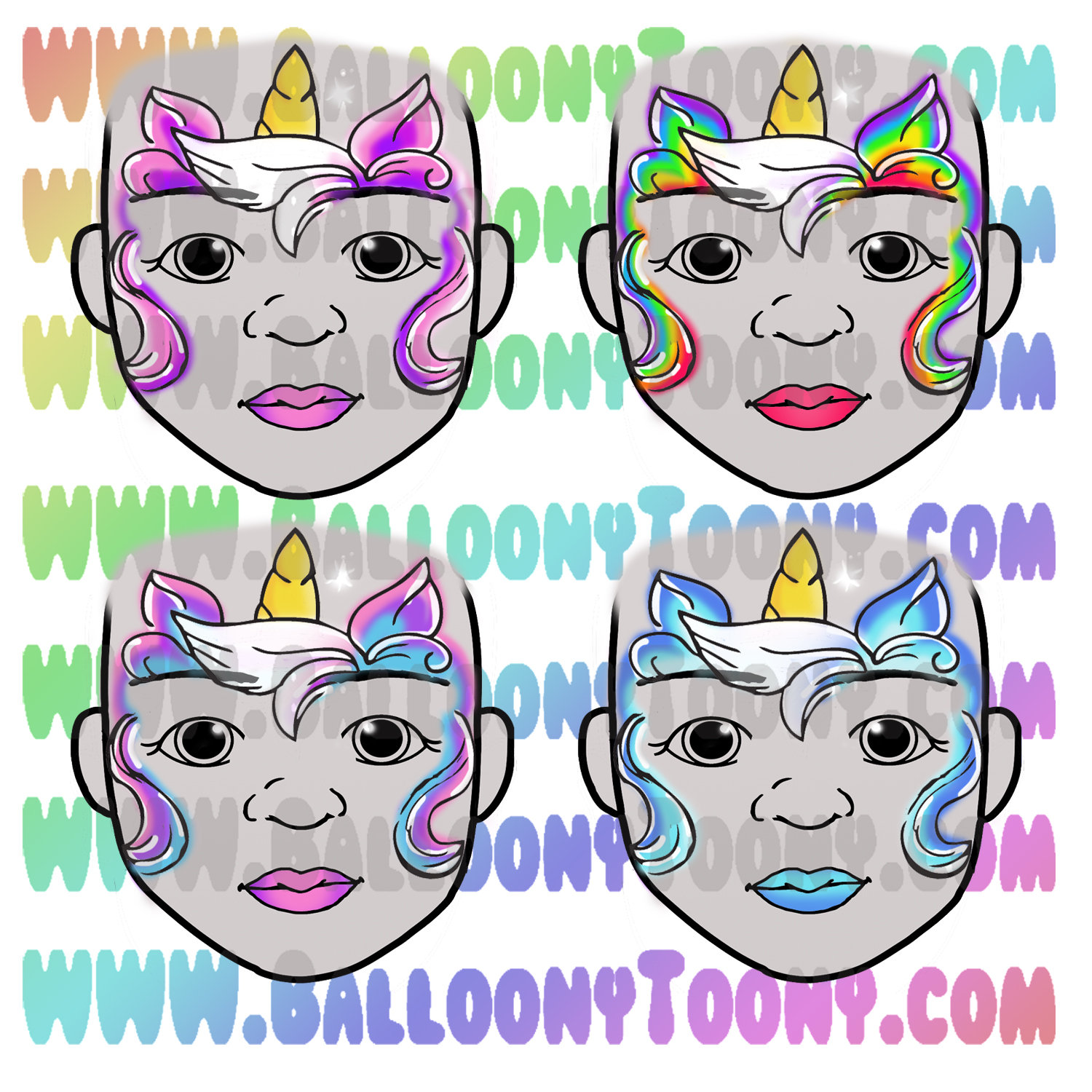 Unicorn Face Paint - KibrisPDR