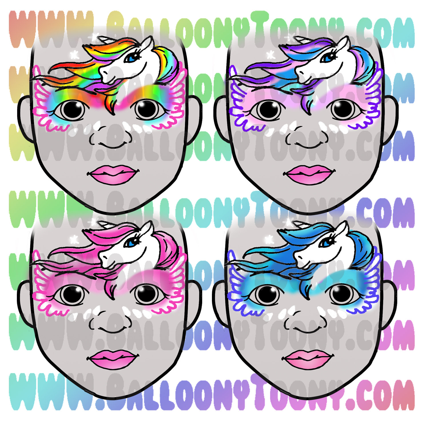 Detail Unicorn Face Paint Nomer 2