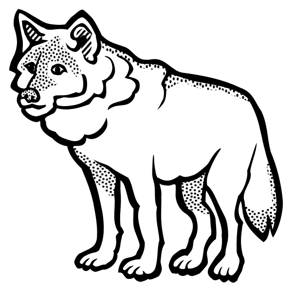 Detail Wolf Mit Mond Nomer 22