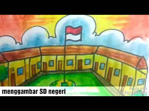 Detail Gambar Ilustrasi Sekolah Yang Mudah Digambar Nomer 13