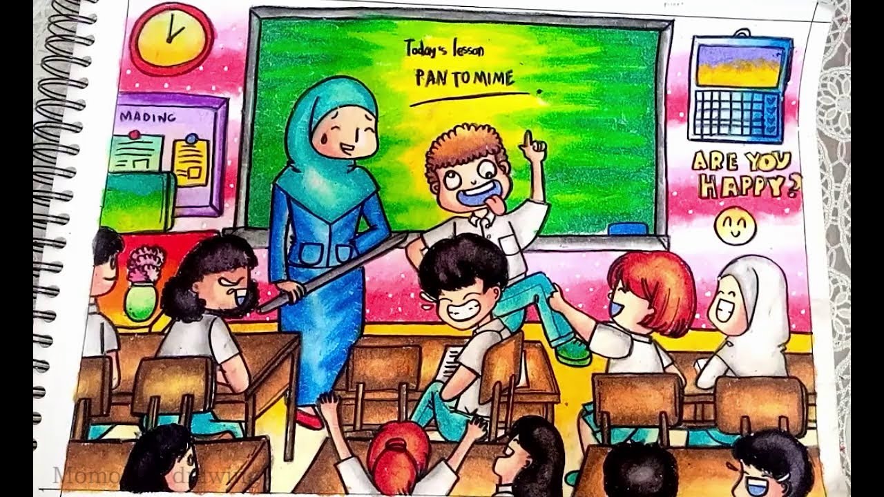 Detail Gambar Ilustrasi Suasana Sekolah Nomer 4