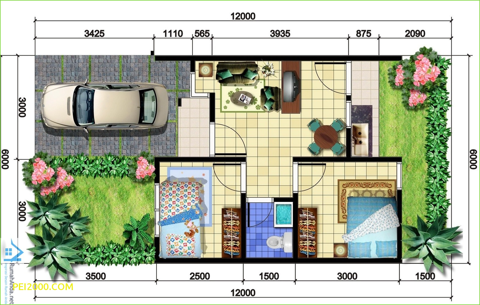 Detail Gambar Instalasi Rumahdengan 2 Kamar Tidur Nomer 4