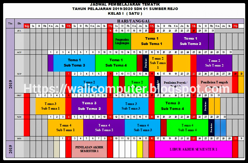 Detail Gambar Jadwal Belajar Kelas 1 Sd Nomer 16