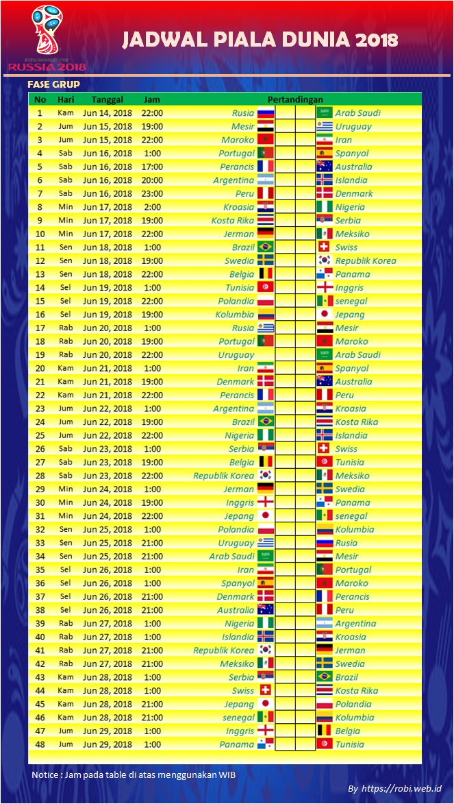 Detail Gambar Jadwal Lengkap Piala Dunia Nomer 7