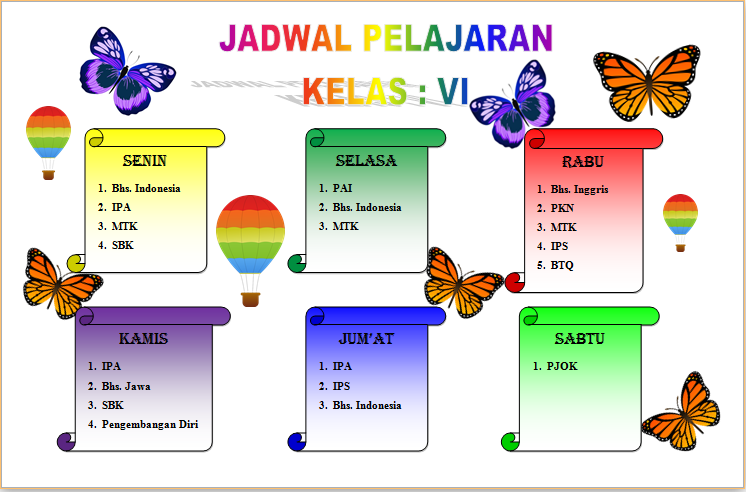 Detail Gambar Jadwal Pelajaran Unik Nomer 22