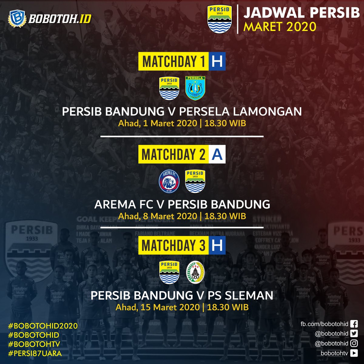 Detail Gambar Jadwal Persib 2020 Nomer 19