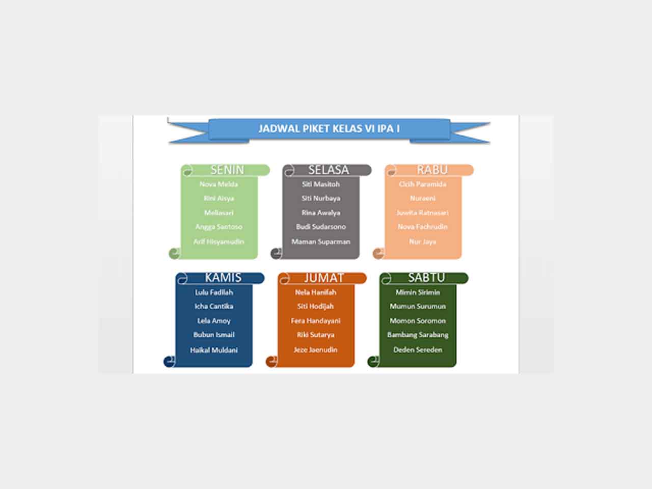 Detail Gambar Jadwal Piket Nomer 55