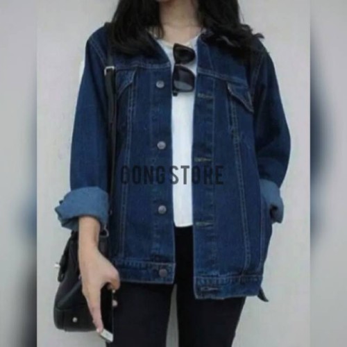 Detail Gambar Jaket Levis Longgar Cewek Nomer 21