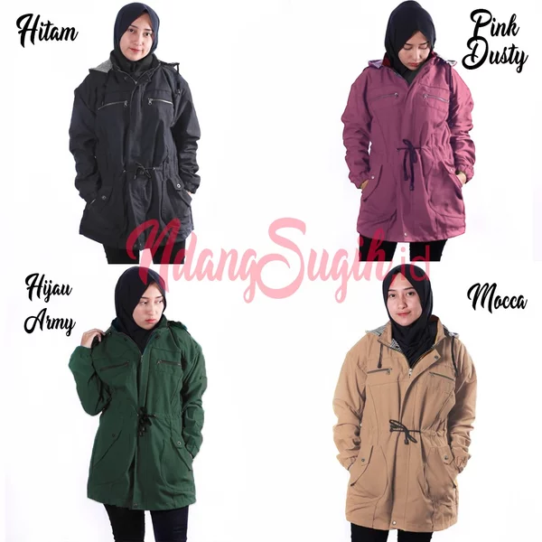 Detail Gambar Jaket Parka Wanita Terbaru Nomer 18