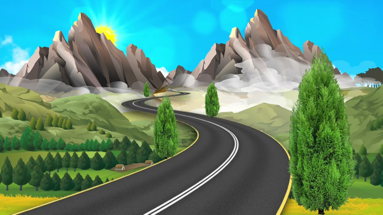 Detail Gambar Jalan Animasi Di Pegunungan Nomer 2