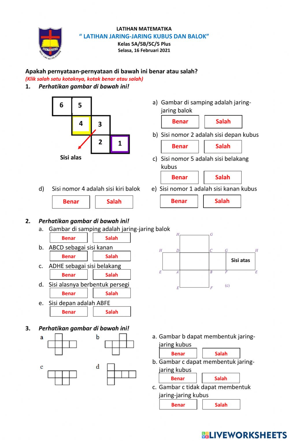 Detail Gambar Jaring Jaring Kubus Gambar Jaring Jaring Balok Nomer 34