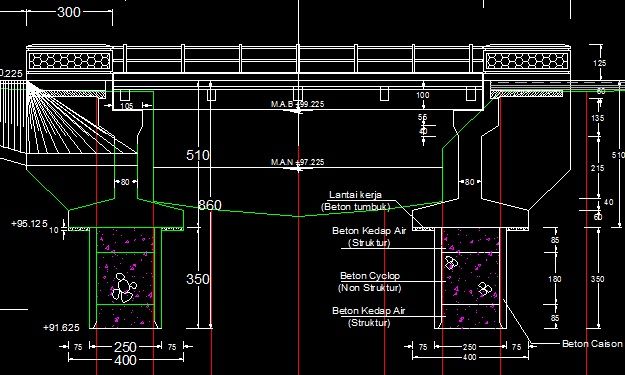 Detail Gambar Jembatan Autocad Nomer 5