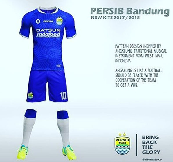 Detail Gambar Jersey Persib 2017 Nomer 10